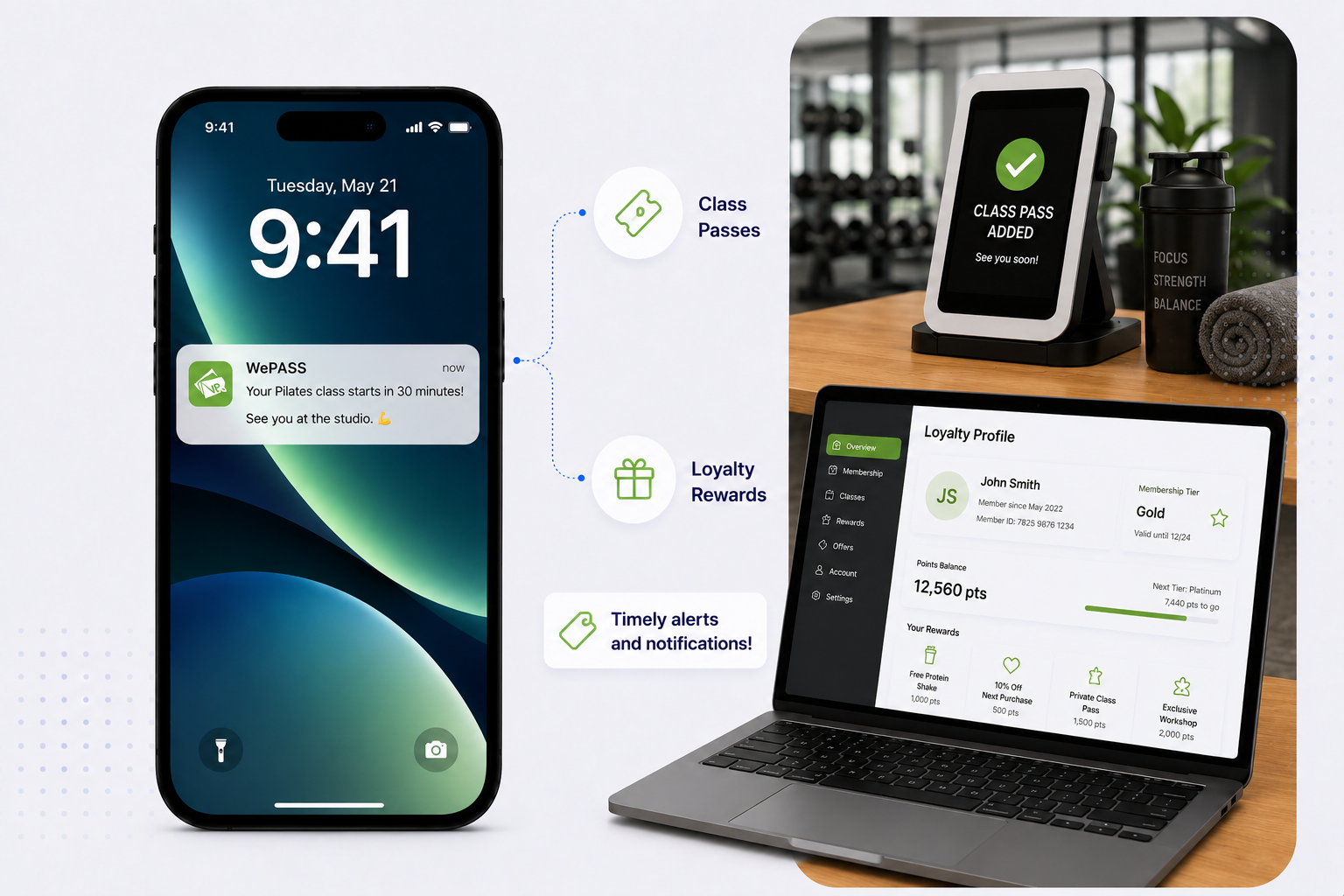 WePass class passes and loyalty rewards for fitness and wellness businesses