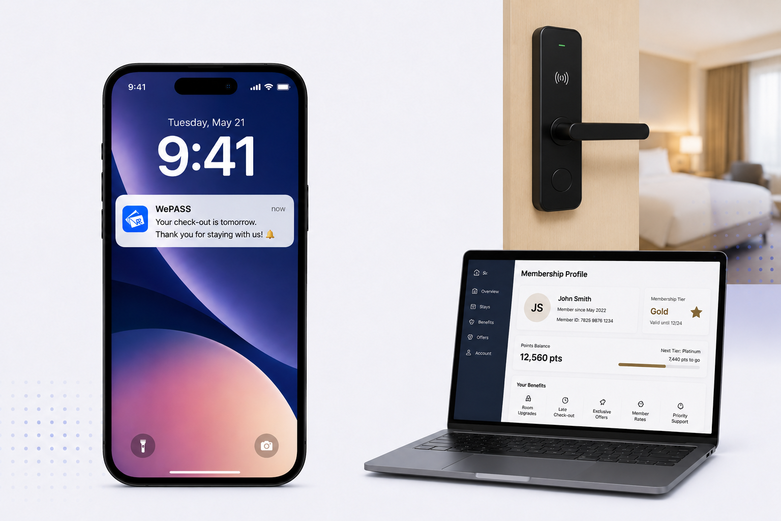 WePass digital wallet passes for hospitality and hotels