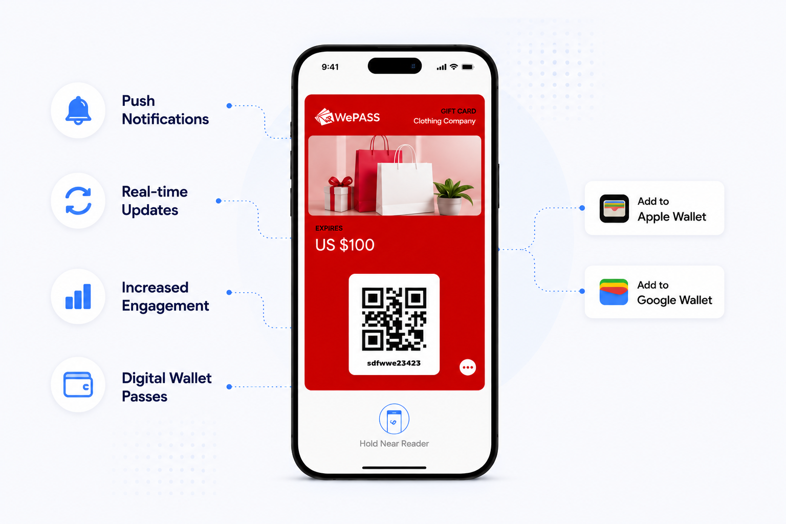 WePass digital wallet passes with push notifications and real-time updates for retail
